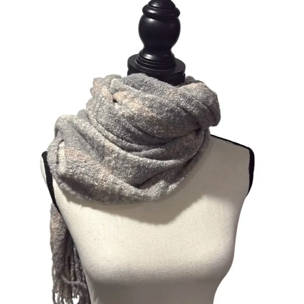 Plaid Scarf with fringe